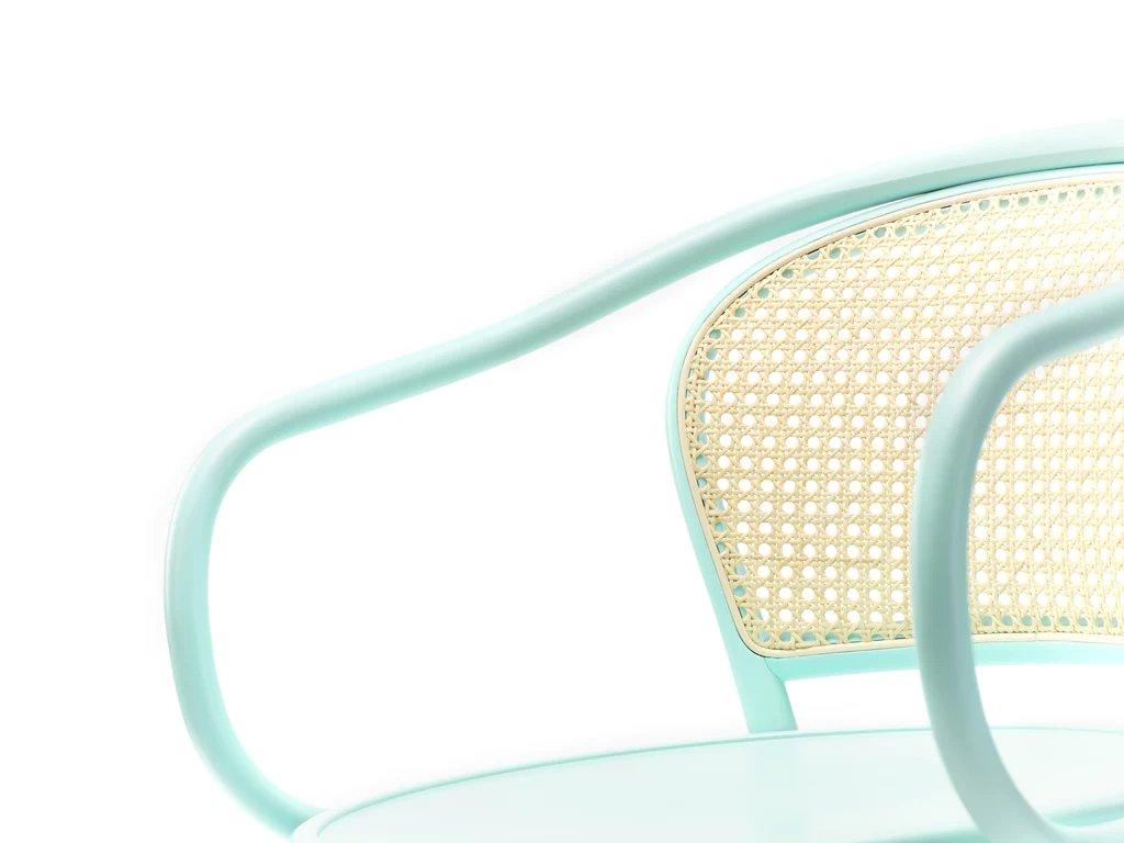 33 Wood Seat Cane/Mesh Back Armchair - WOO .Design