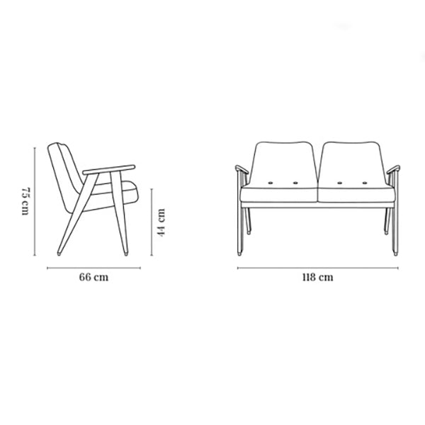366 Mid-Century Design 2 Seater Sofa - WOO .Design