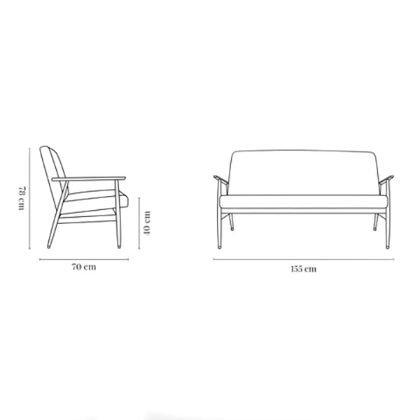 Fox Mid-Century Design Long Sofa - WOO .Design