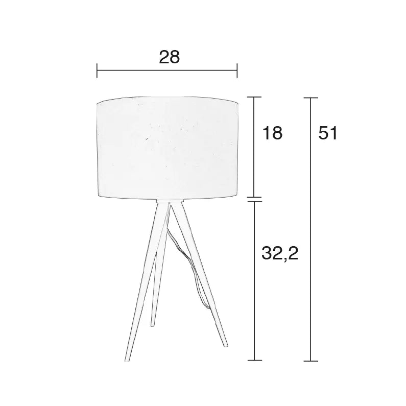 Tripod White Table Lamp (Discontinued Model) - WOO .Design