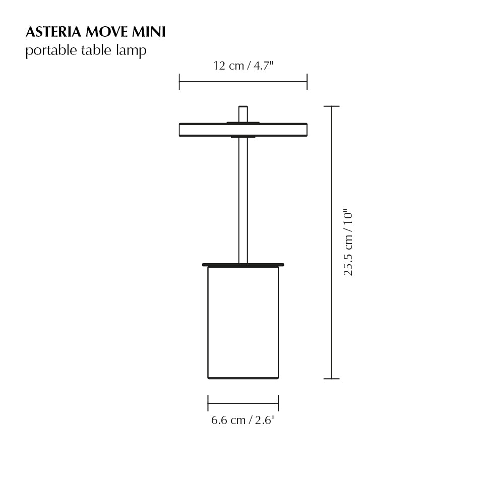 Asteria Move Travertine Mini Portable Lamp