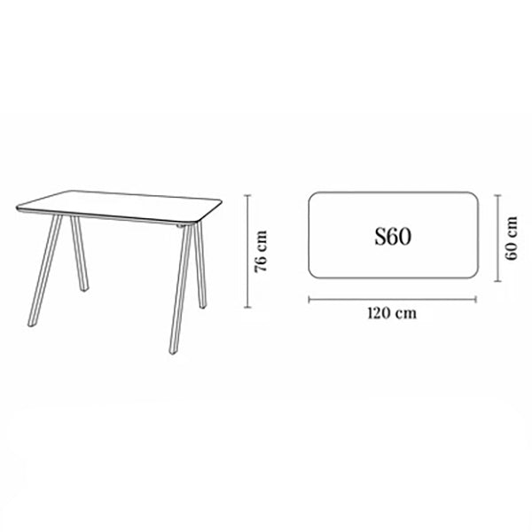 S60 Minimalist Oak Wood Mid-Century Design Desk