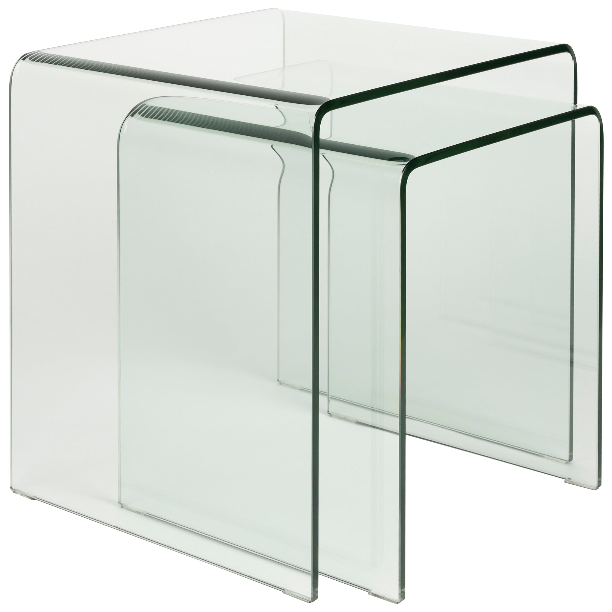 Vetro Transparant Side Table (2/Set)