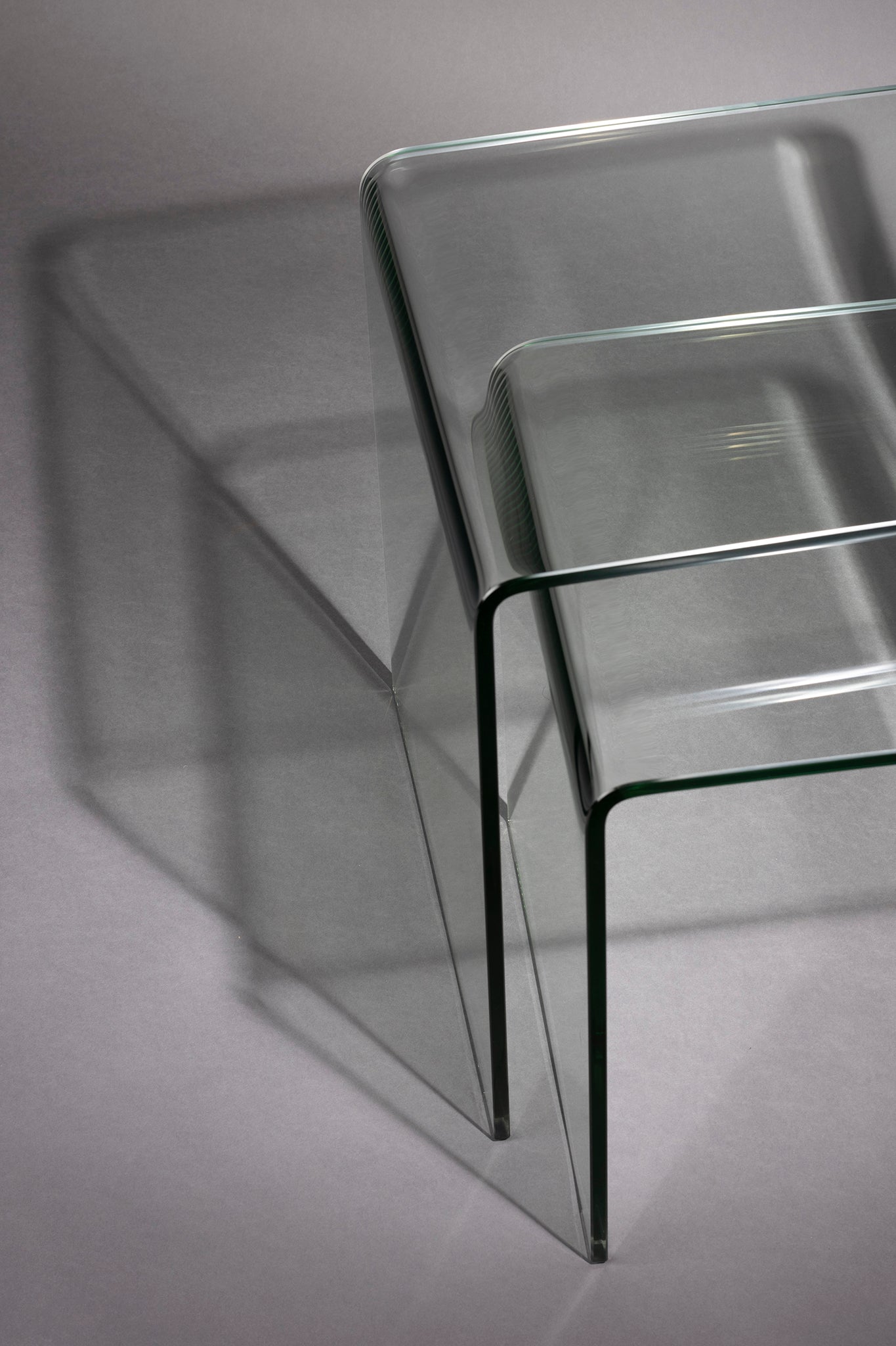 Vetro Transparant Side Table (2/Set)