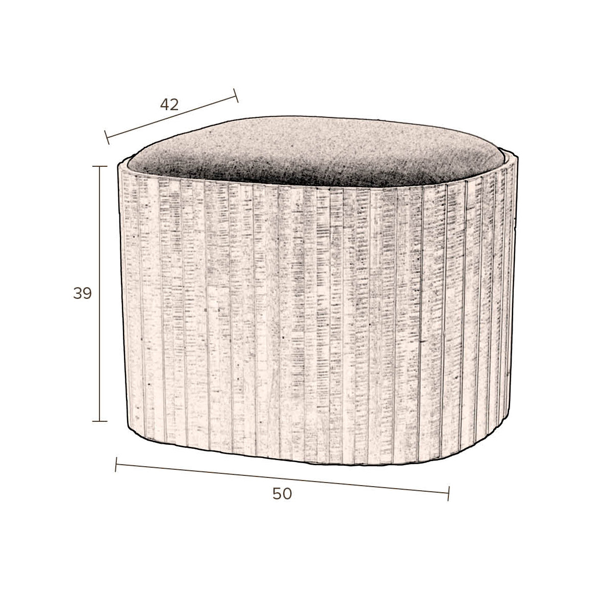 Bay Low Storage Pouf - WOO .Design