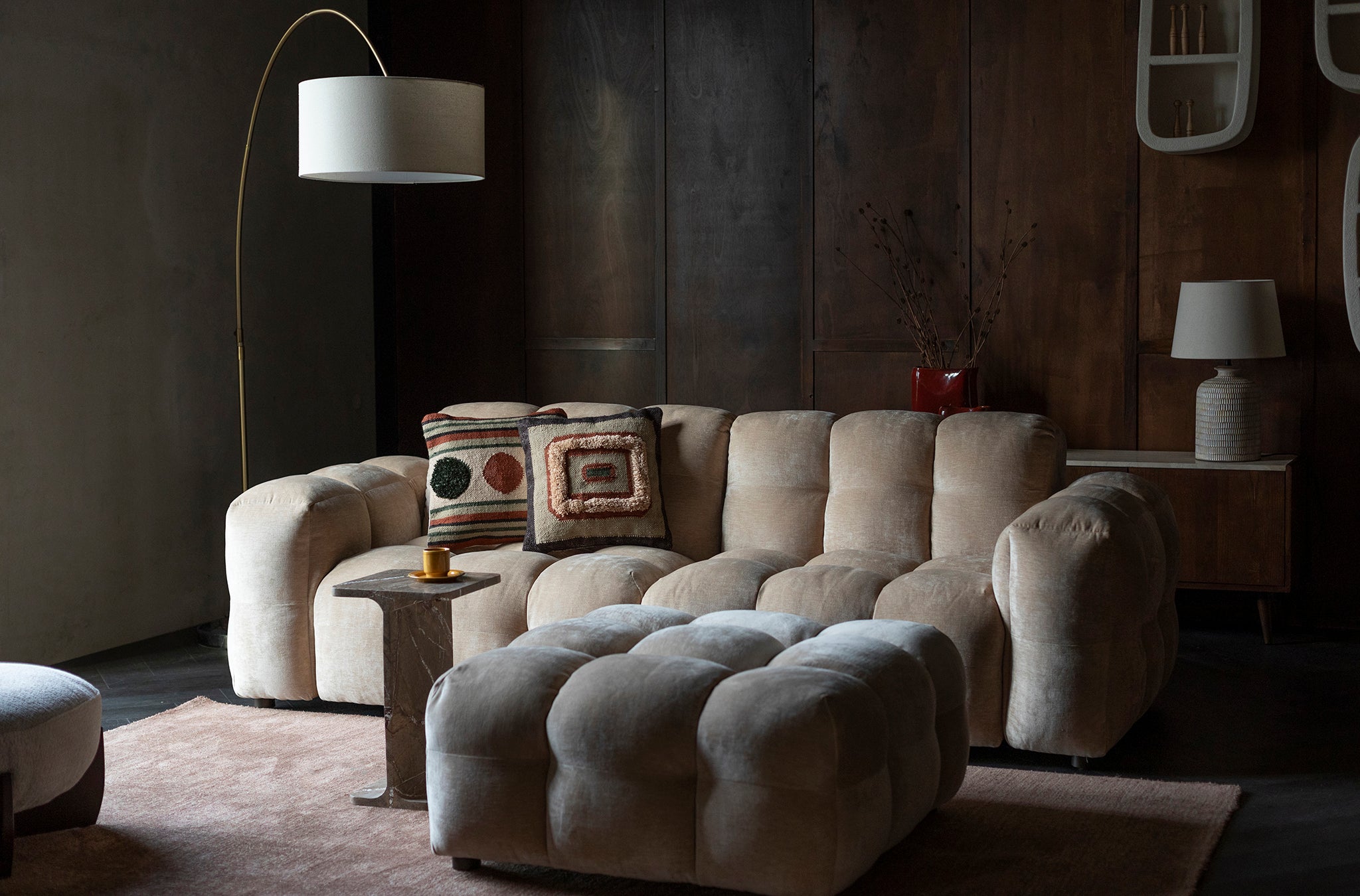 Hackman Velours Sofa