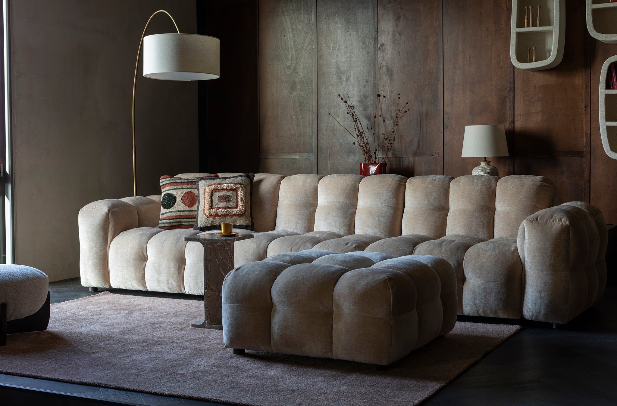 Hackman Velours Sofa
