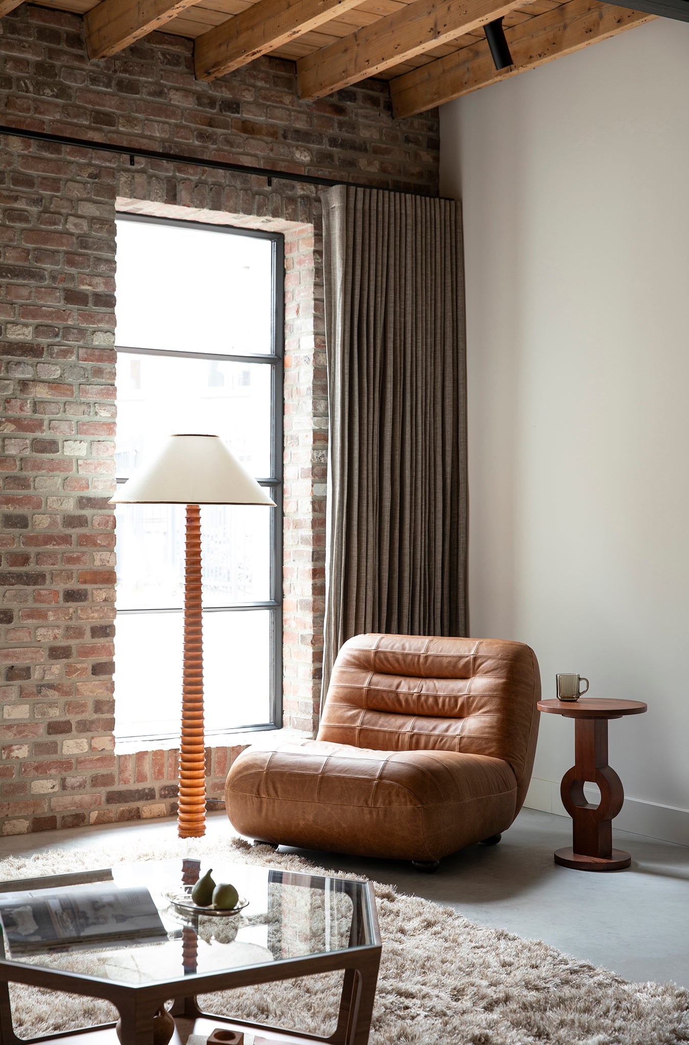 Wyatt Wax Leather Lounge Chair