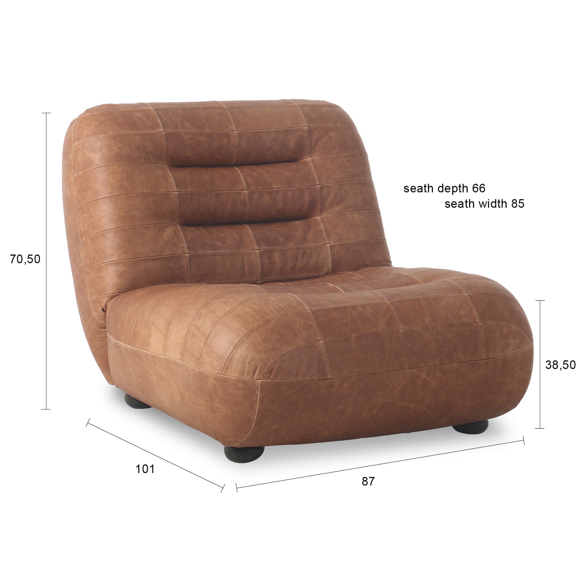 Wyatt Wax Leather Lounge Chair