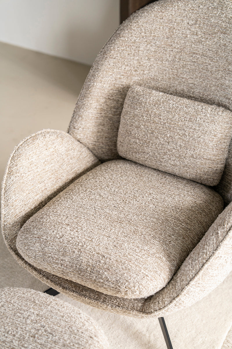Ryan Zora Armchair with Footstool