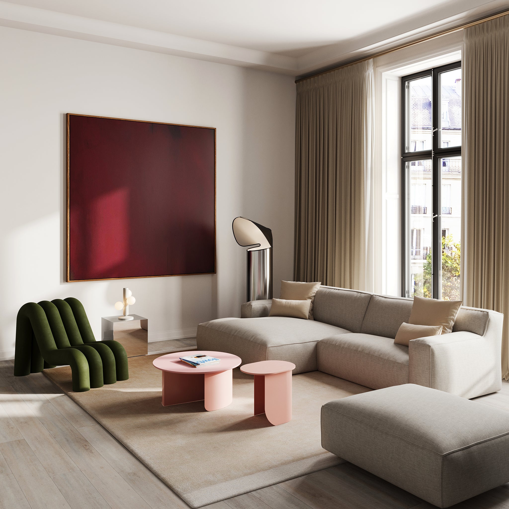 Clay Large Corner Longchair Sofa