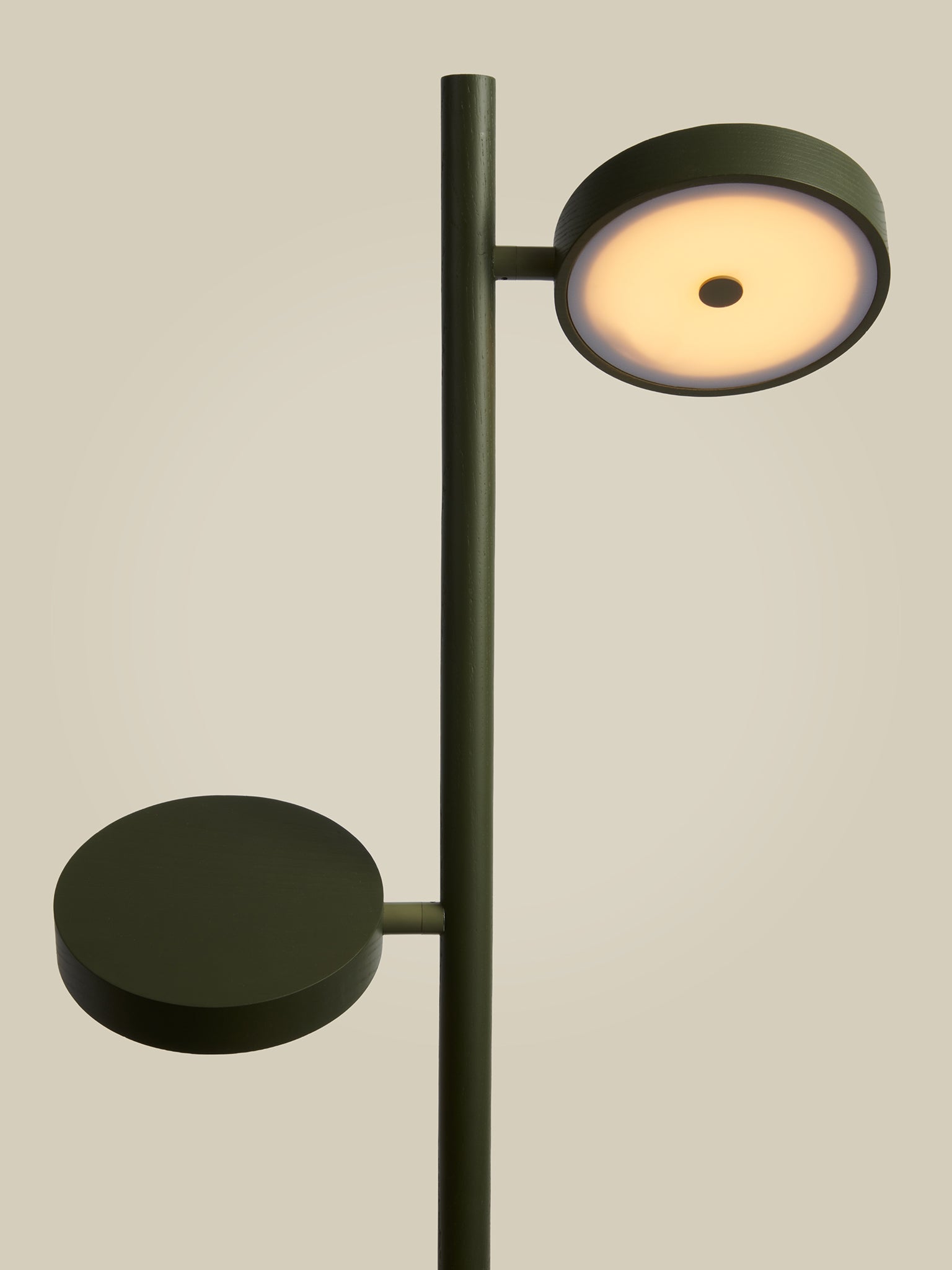 Okinawa Ash Wood 2 Shade Floor Lamp