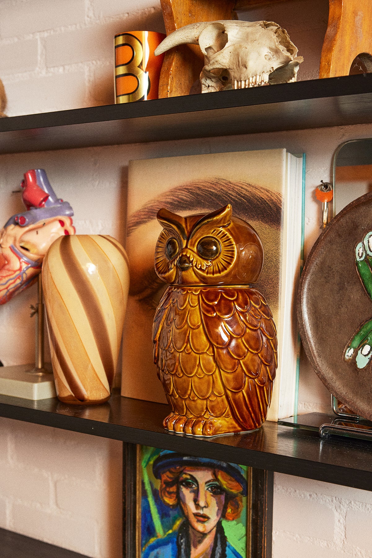 Owl Roasted Ceramic Jar