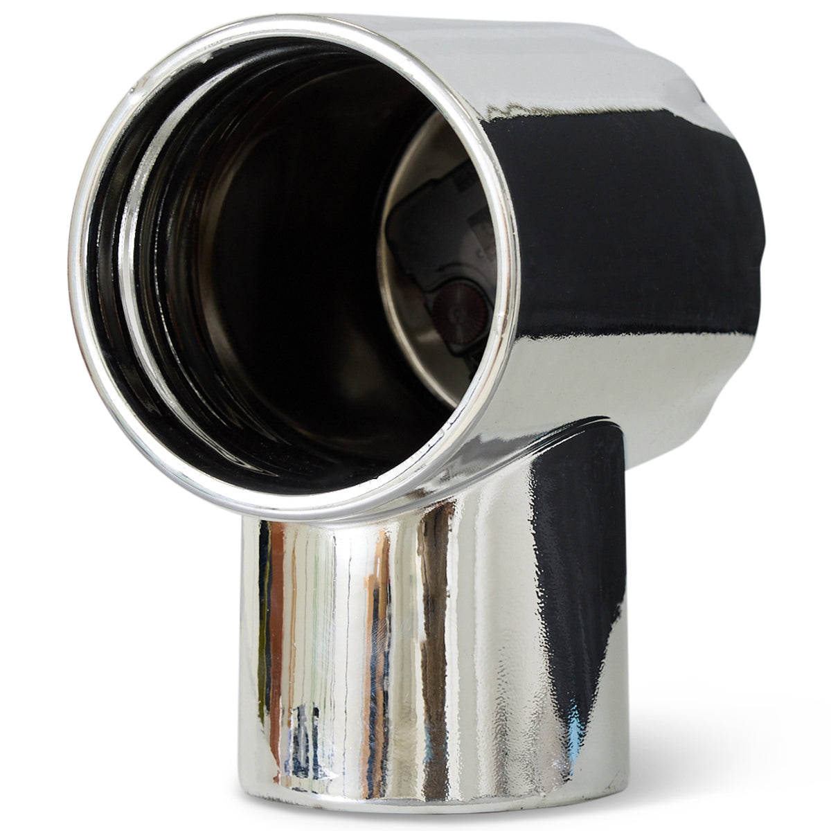 Retro Chrome Ceramic Clock