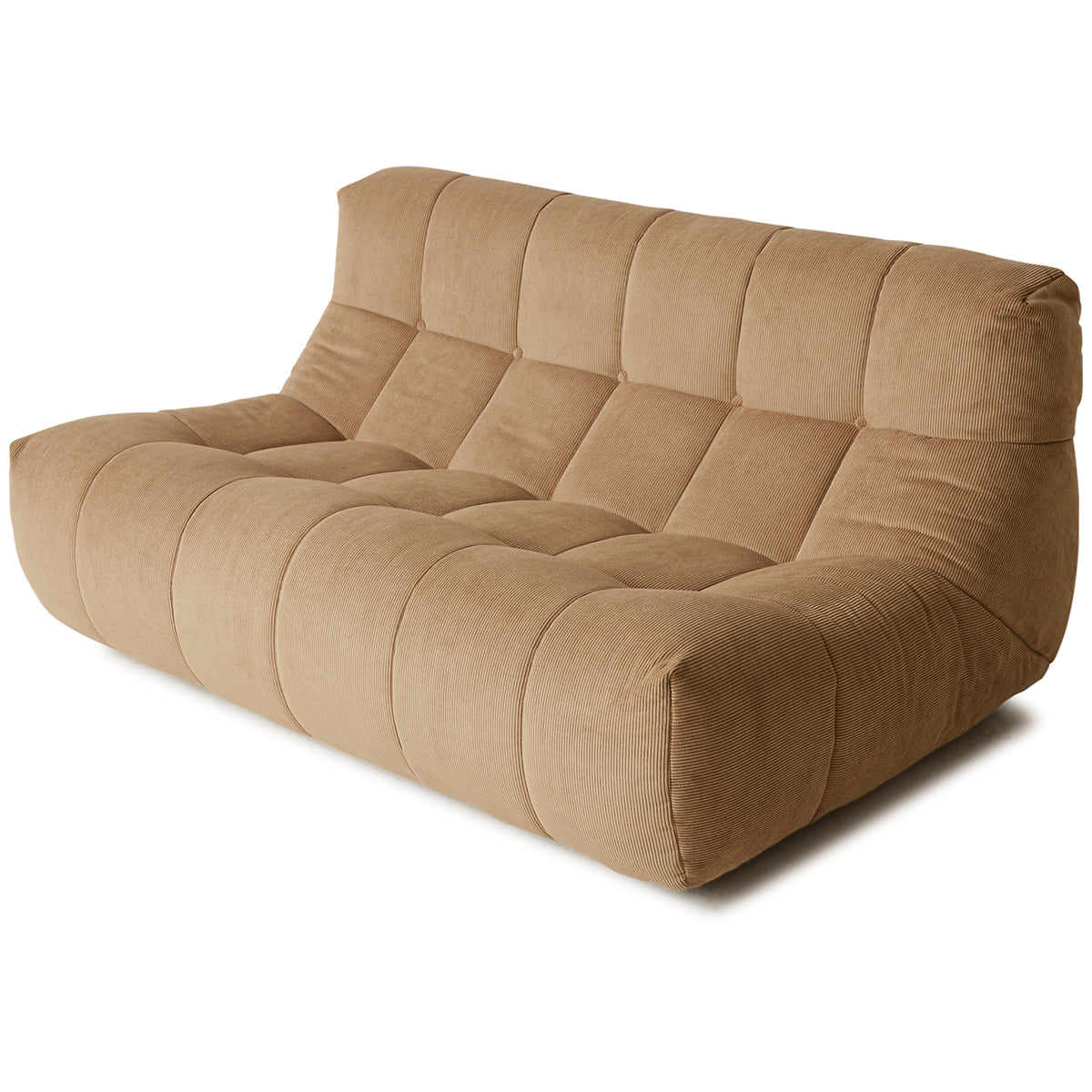 Lazy Brown Corduroy Rib Lounge Bench - WOO .Design