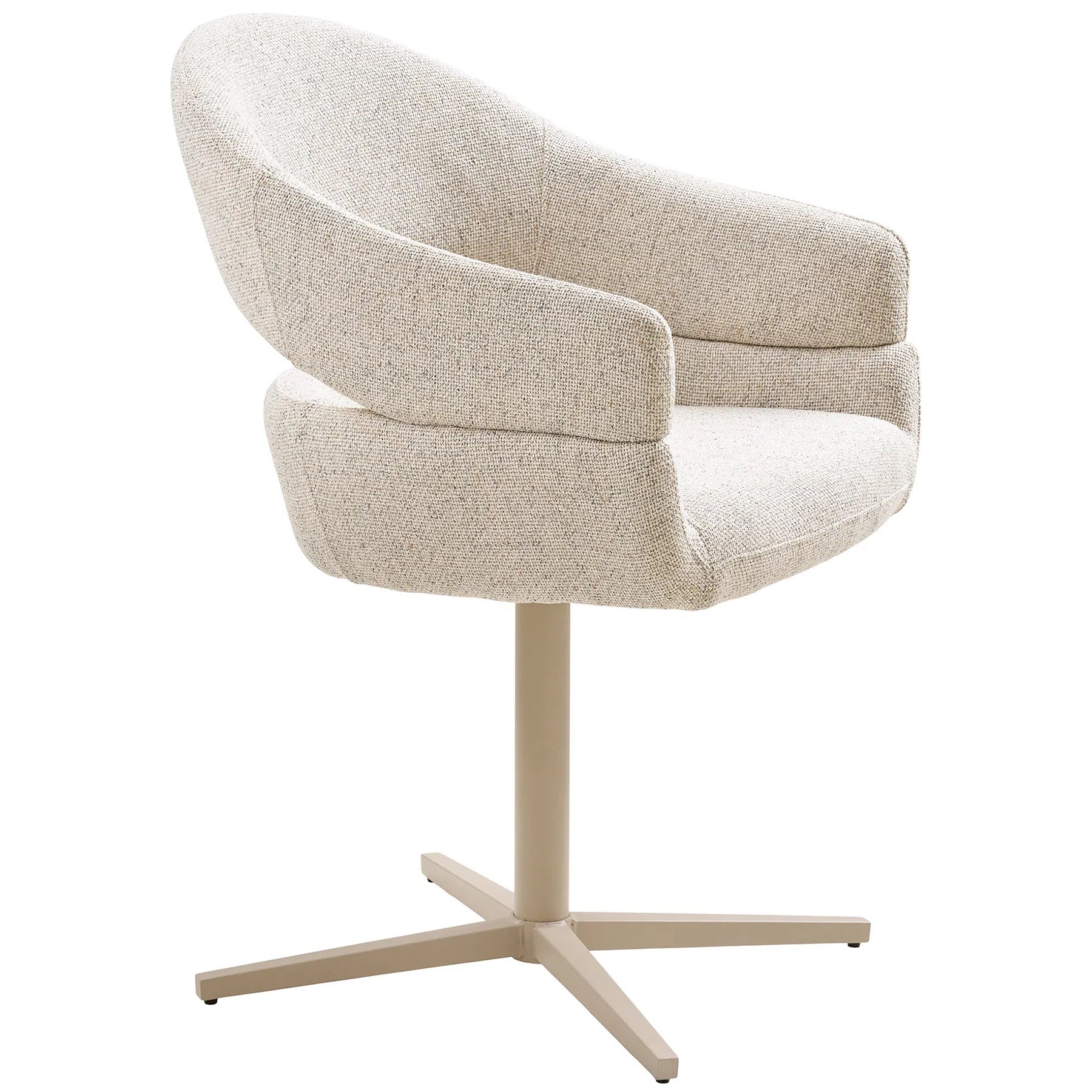 Dove Swivel Dining Chair with Steel Legs