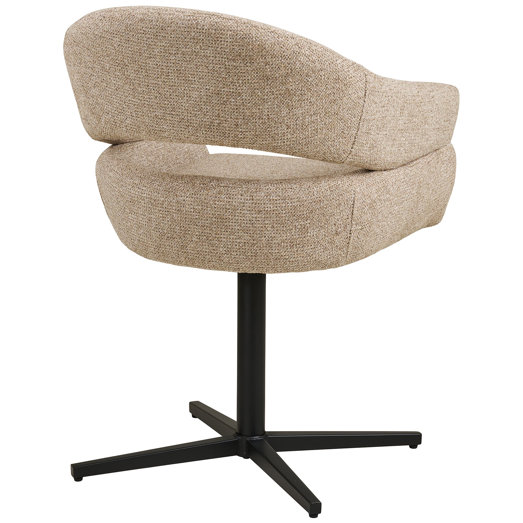 Dove Swivel Dining Chair with Steel Legs
