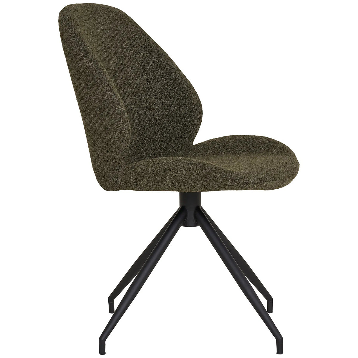 Monte Carlo Boucle Swivel Dining Chair