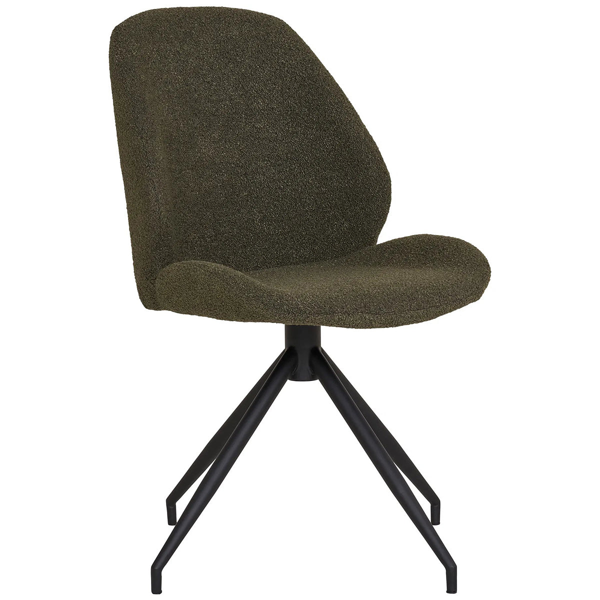 Monte Carlo Boucle Swivel Dining Chair