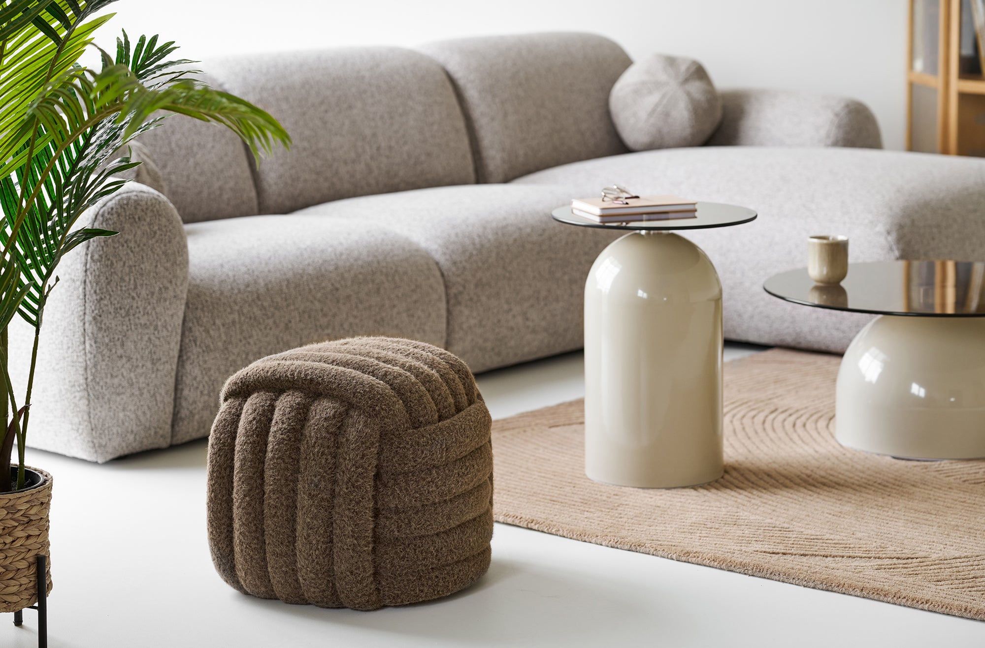 Napier Brown Pouf