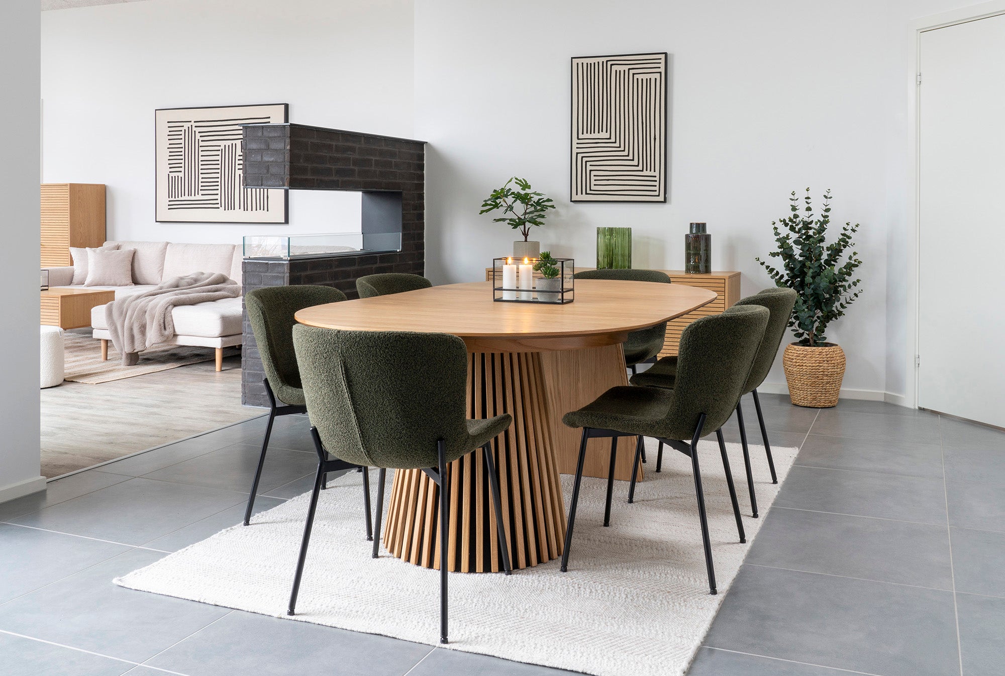 Osaka Oval Extendable Dining Table
