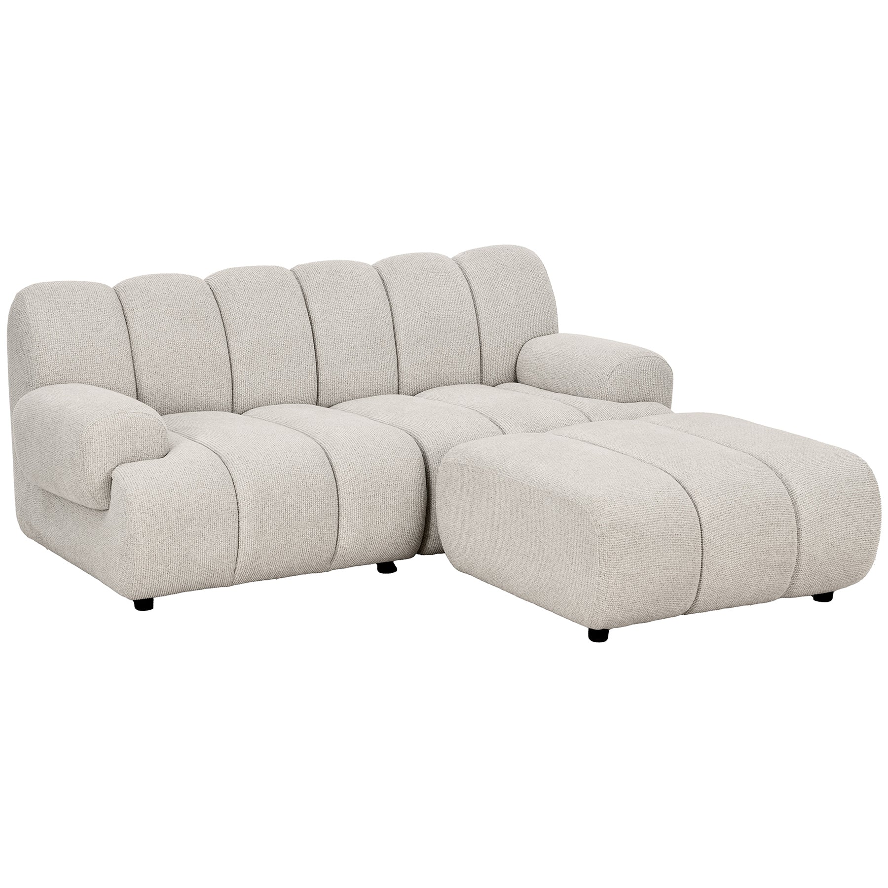 Taza Sand 2.5 Seater Modular Sofa with Pouf