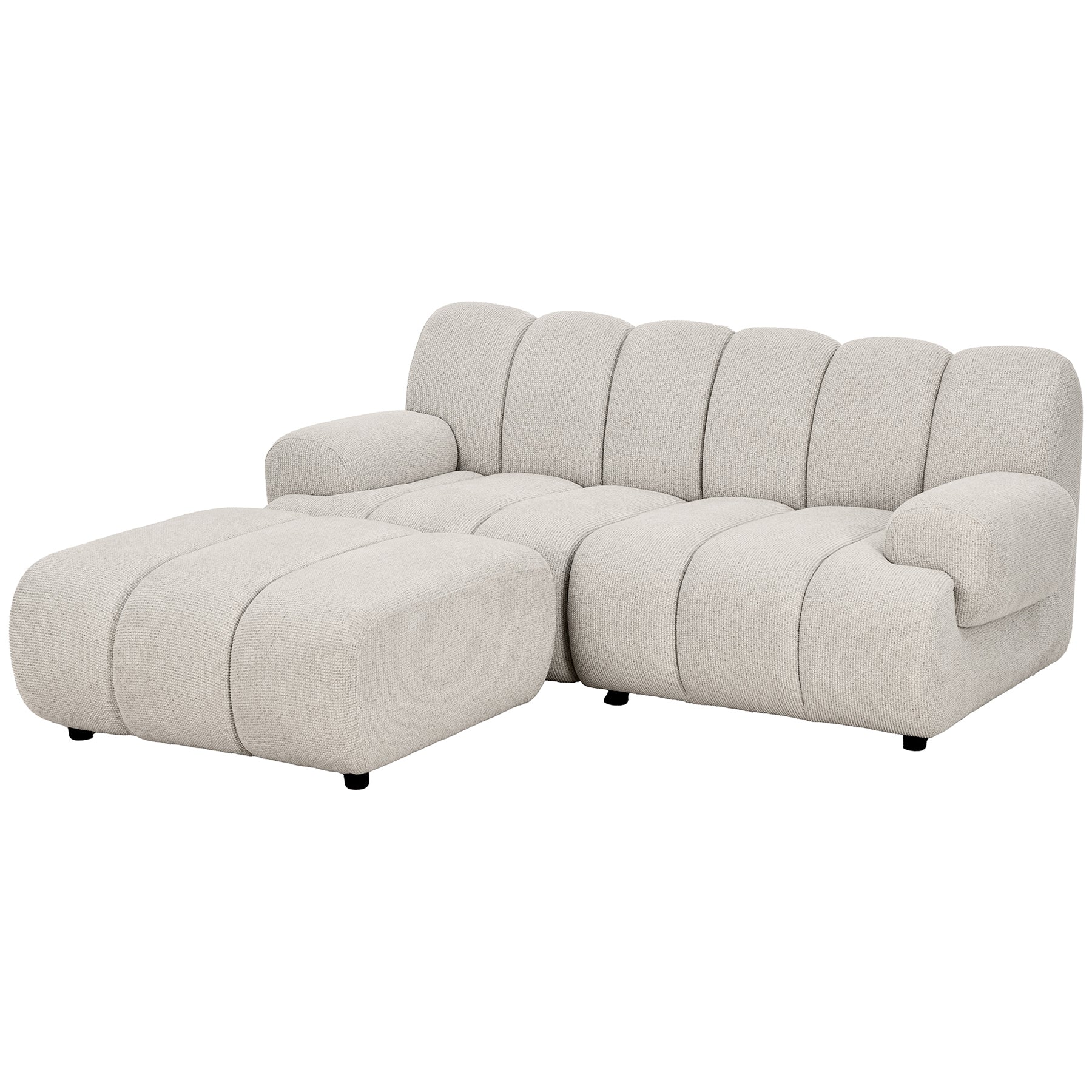 Taza Sand 2.5 Seater Modular Sofa with Pouf
