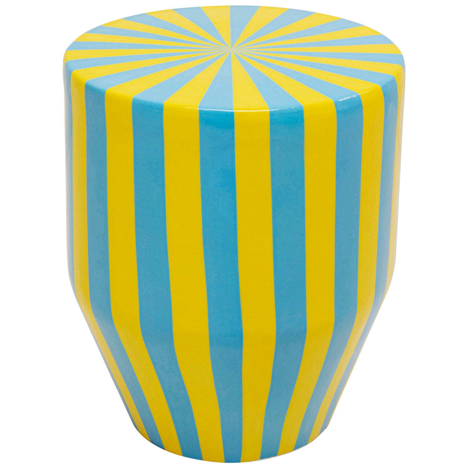 Candy Blue Stripes Side Table