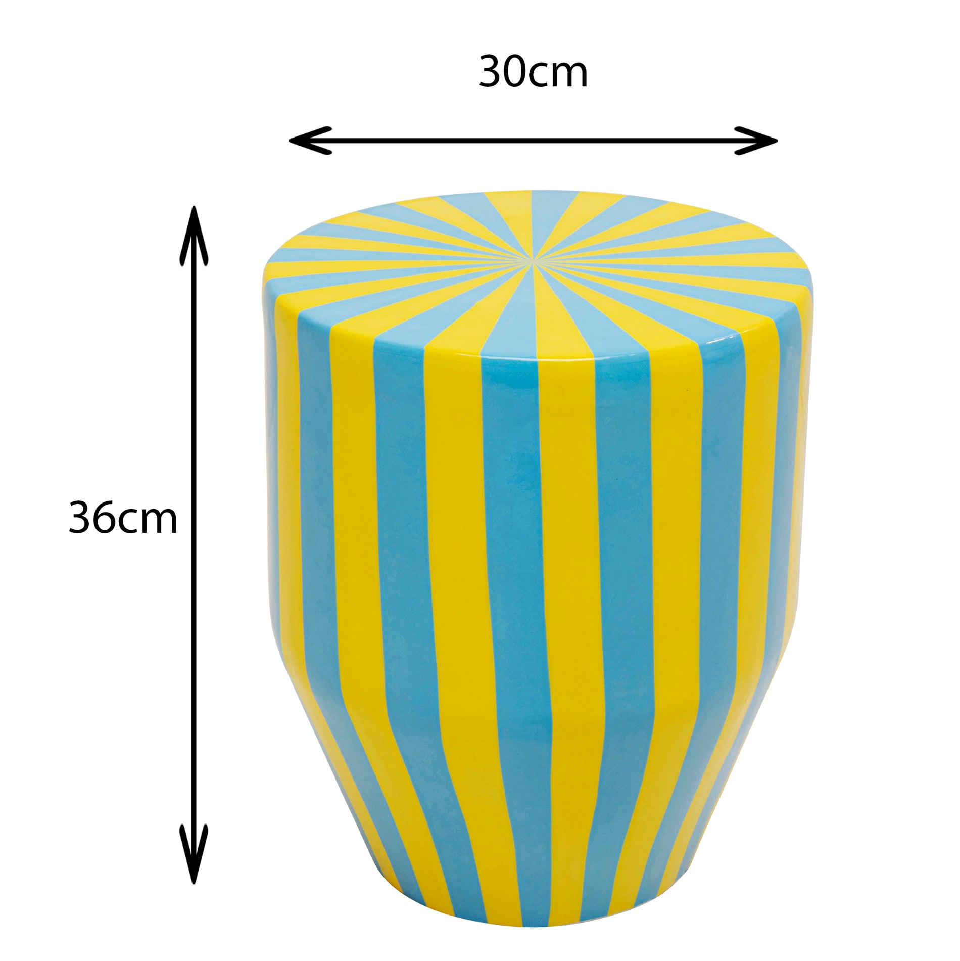Candy Blue Stripes Side Table