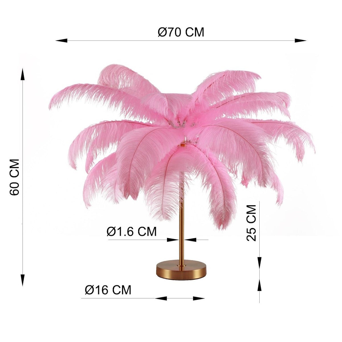 Feather Palm Table Lamp