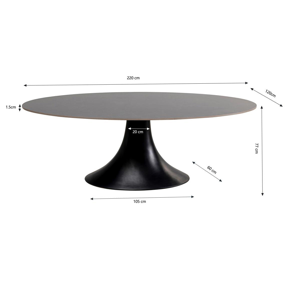 Grande Possibilita Black Table