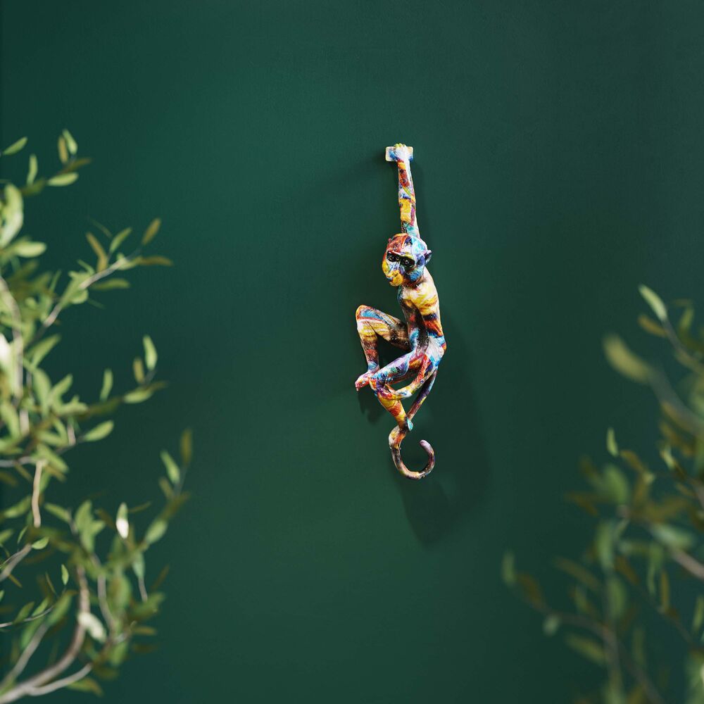 Hanging Ape Colorful Wall Object