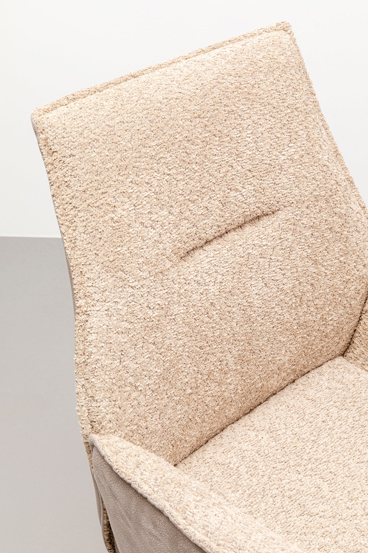 Liverpool Greige Swivel Chair with Armrest
