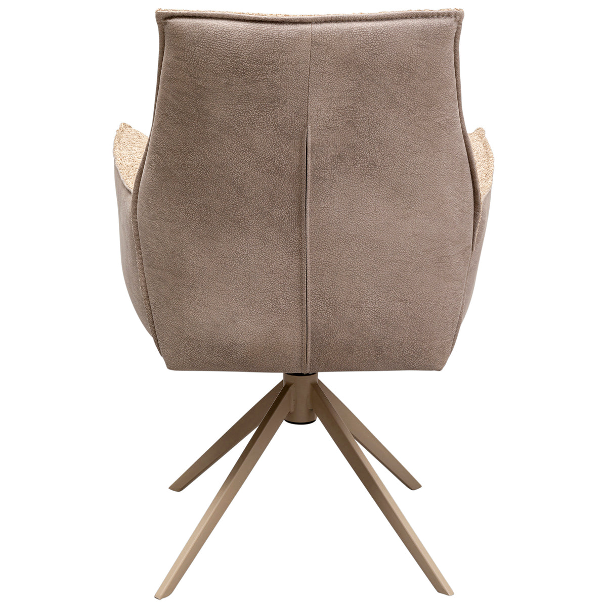 Liverpool Greige Swivel Chair with Armrest