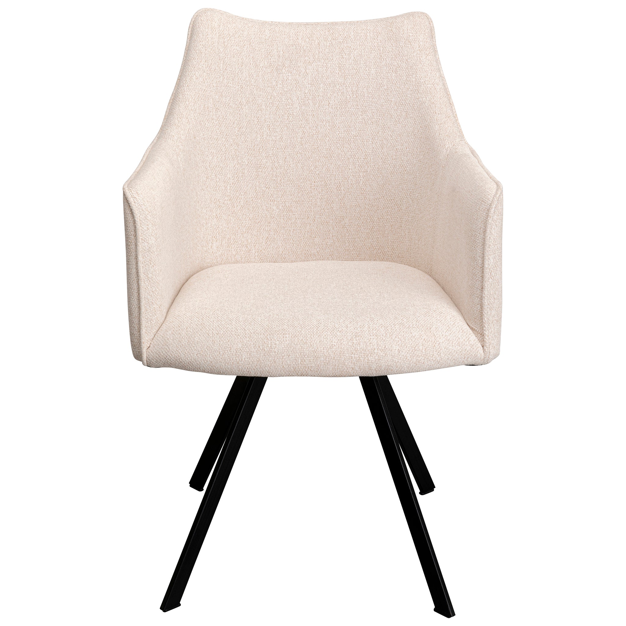 Modino Cream Swivel Chair with Armrest