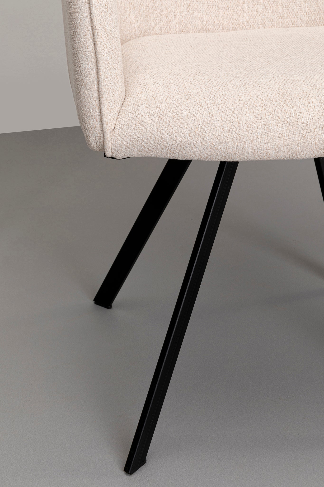 Modino Cream Swivel Chair with Armrest