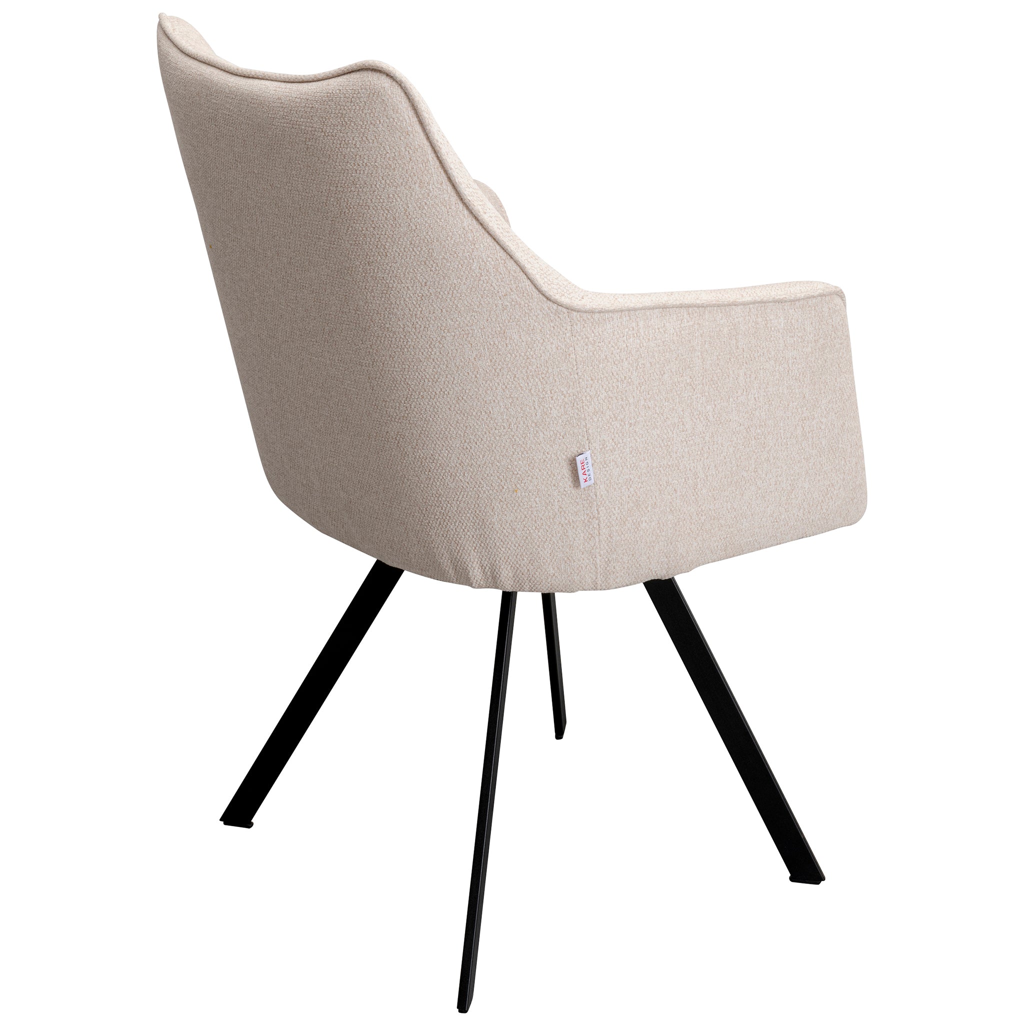 Modino Cream Swivel Chair with Armrest