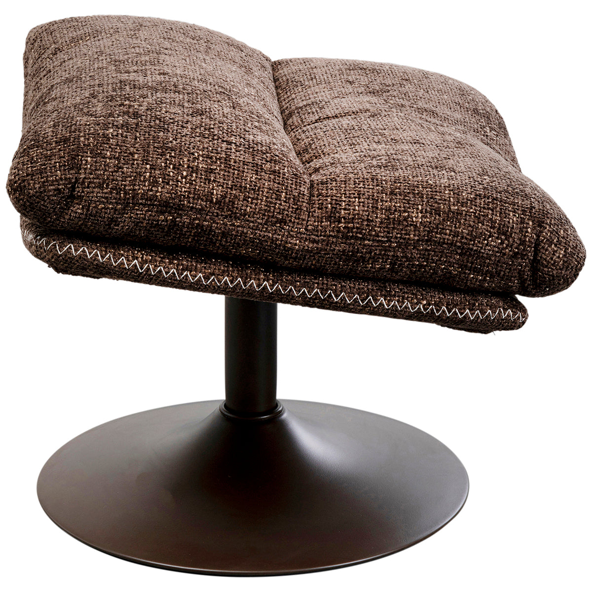 Montreal Brown Armchair with Stool real Brown Armchair with Stool