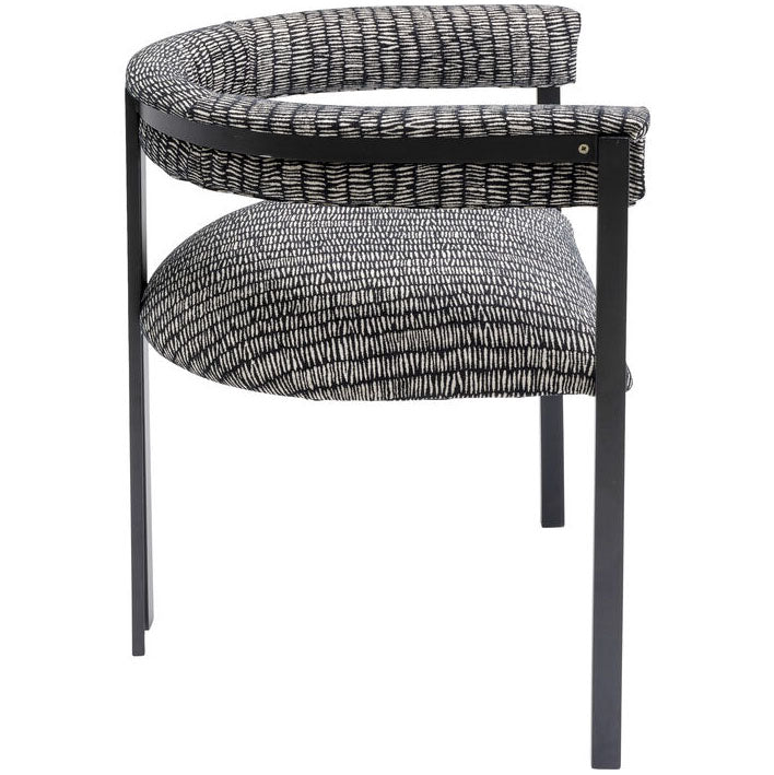 Paris Black/White Chair with Armrest - WOO .Design