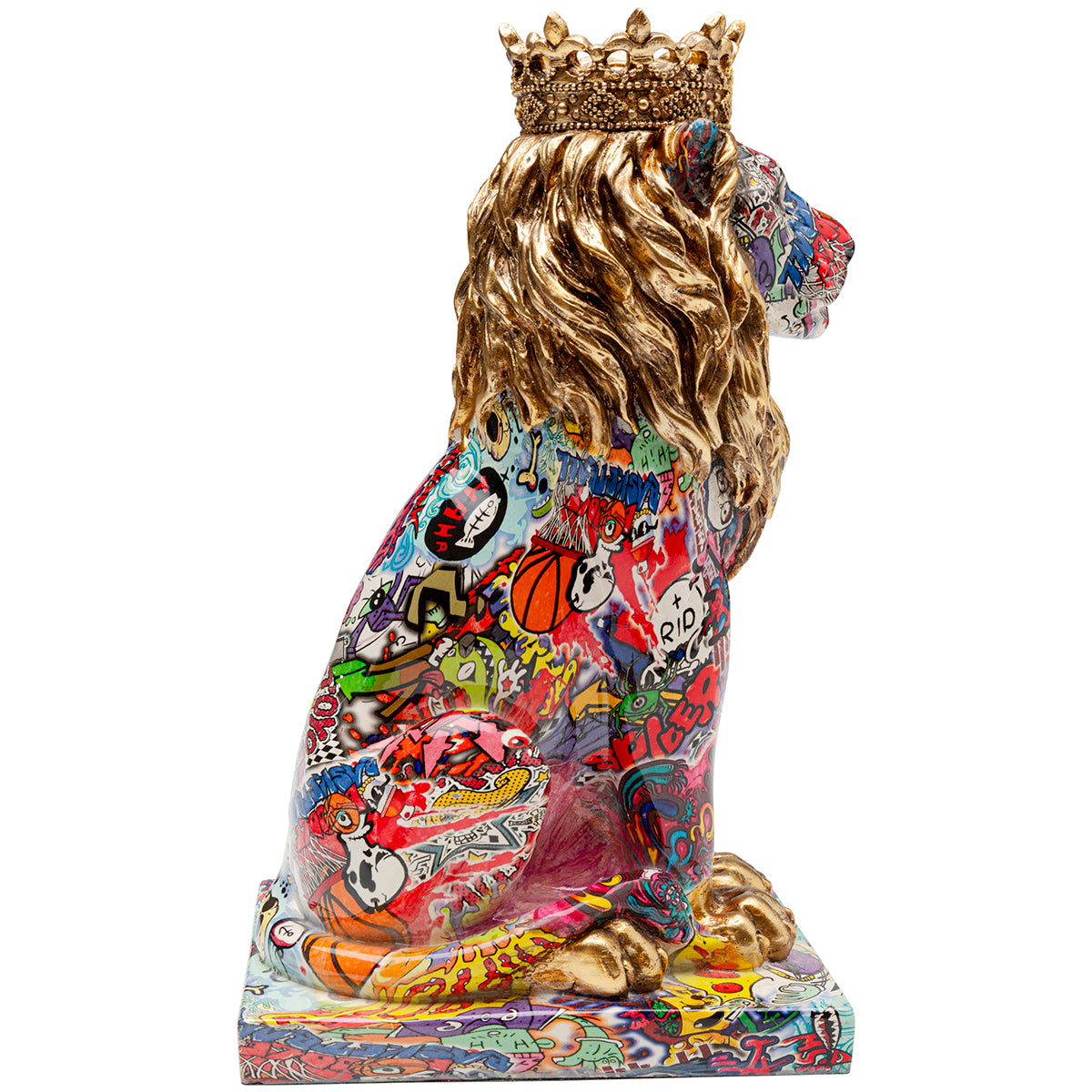 King Lion Graffiti Deco Figurine
