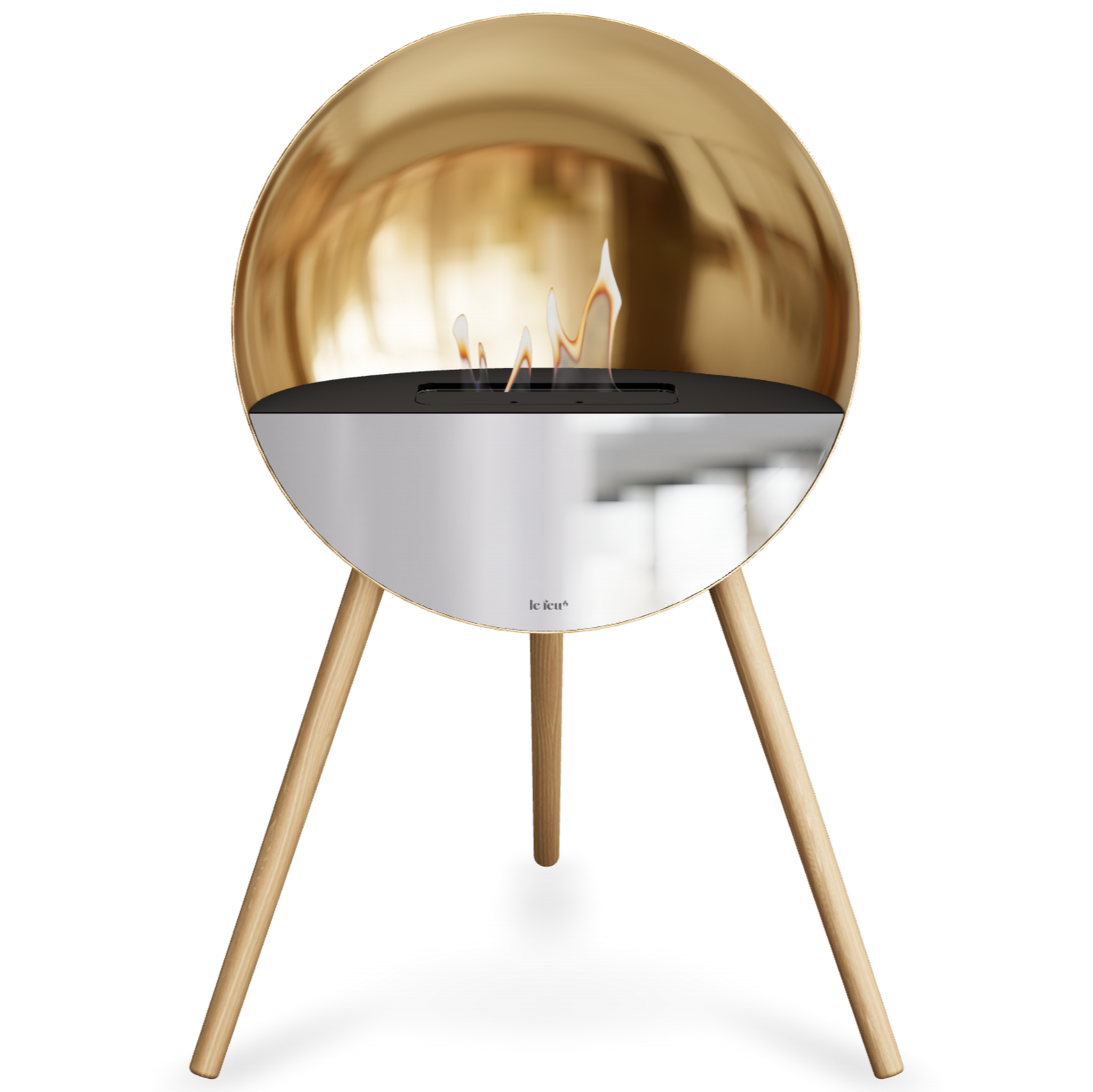 Eye Chromed Rose Gold Bio Fireplace
