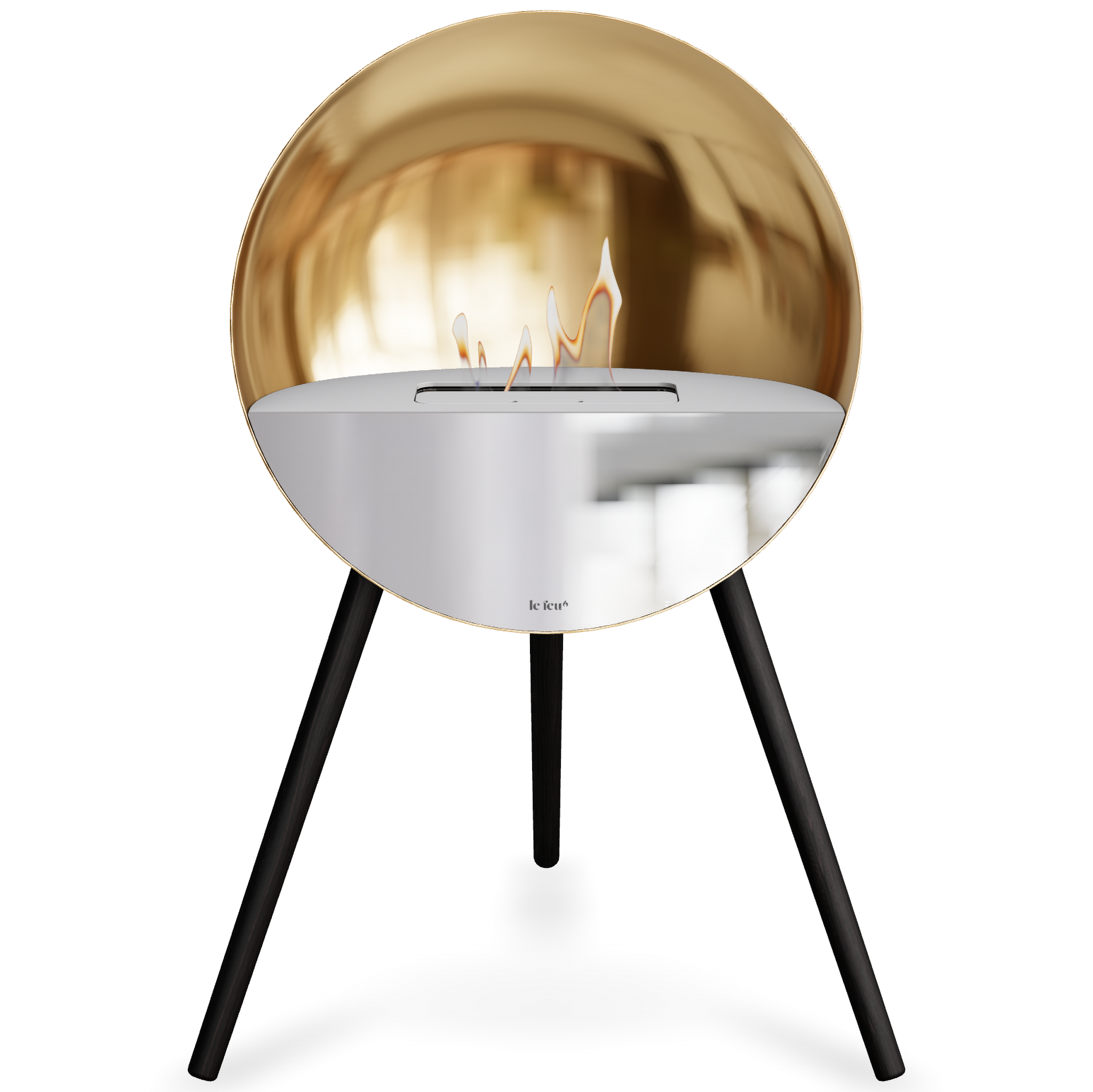 Eye Chromed Rose Gold Bio Fireplace
