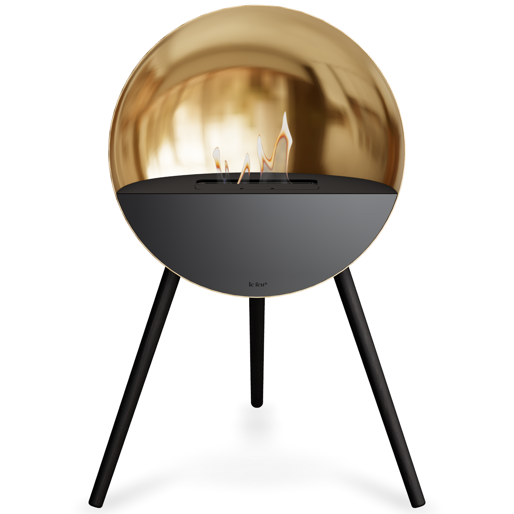 Eye Chromed Rose Gold Bio Fireplace