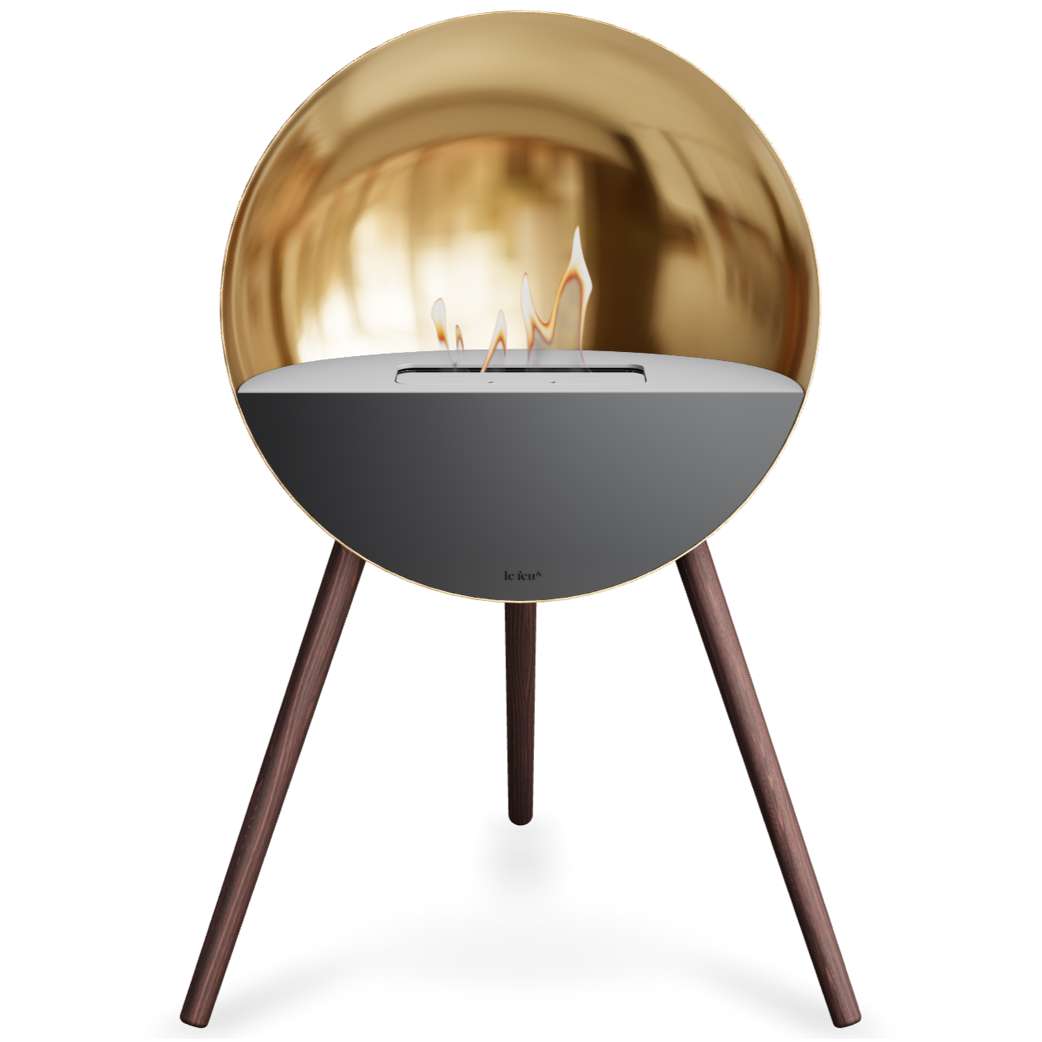 Eye Chromed Rose Gold Bio Fireplace