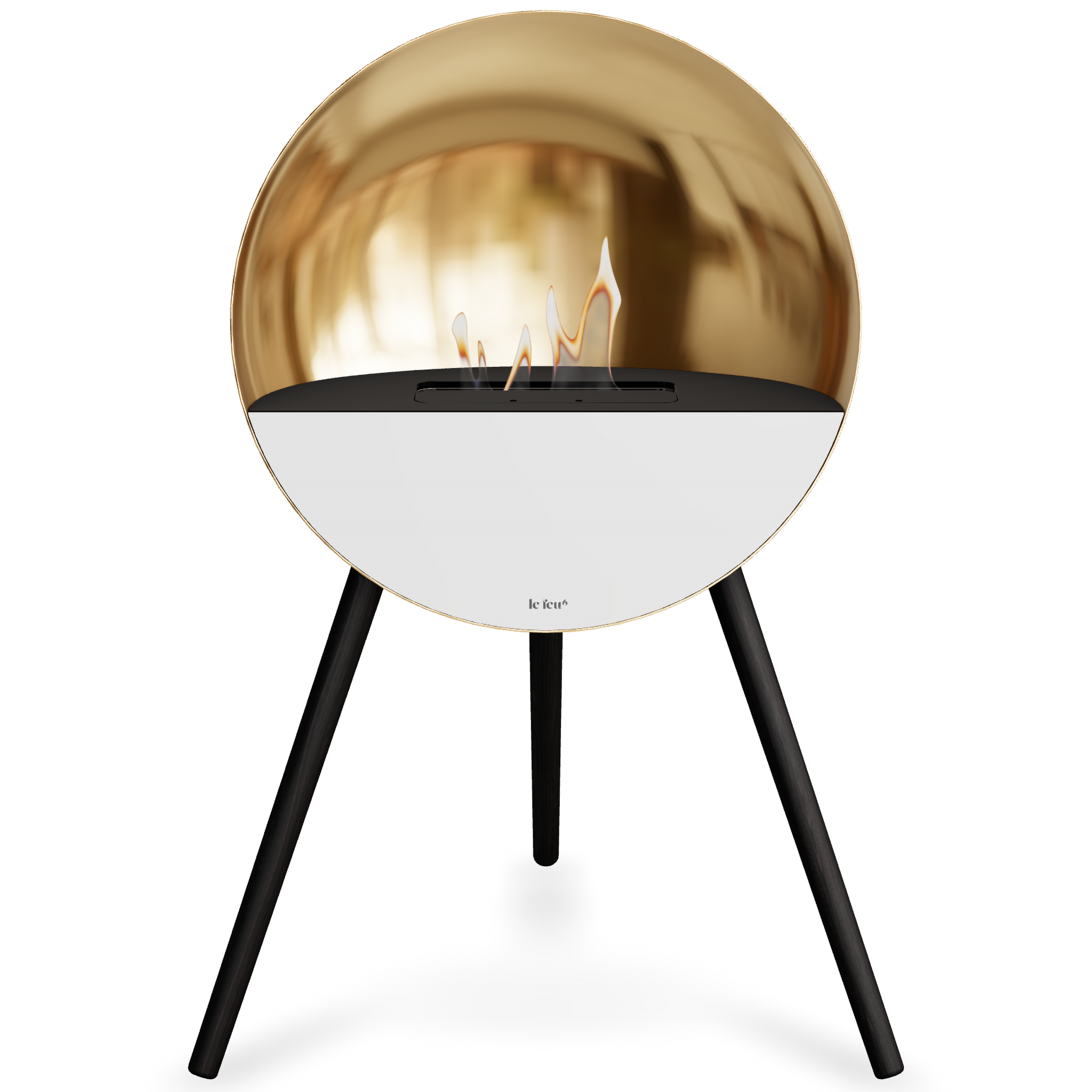 Eye Chromed Rose Gold Bio Fireplace