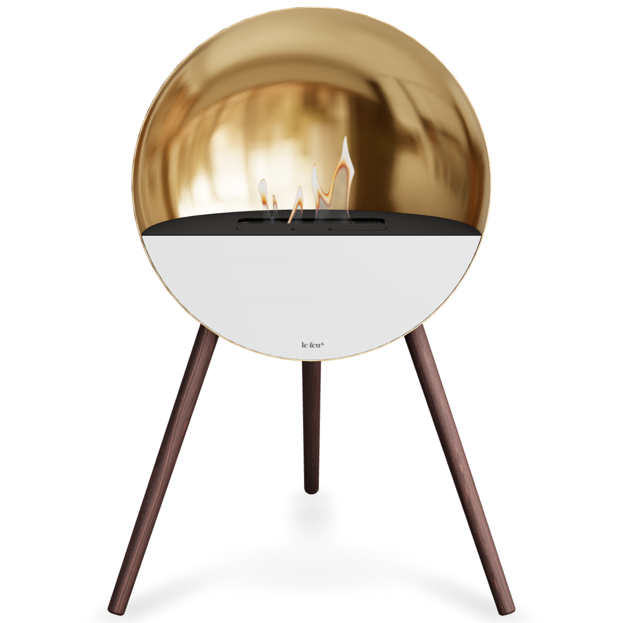 Eye Chromed Rose Gold Bio Fireplace