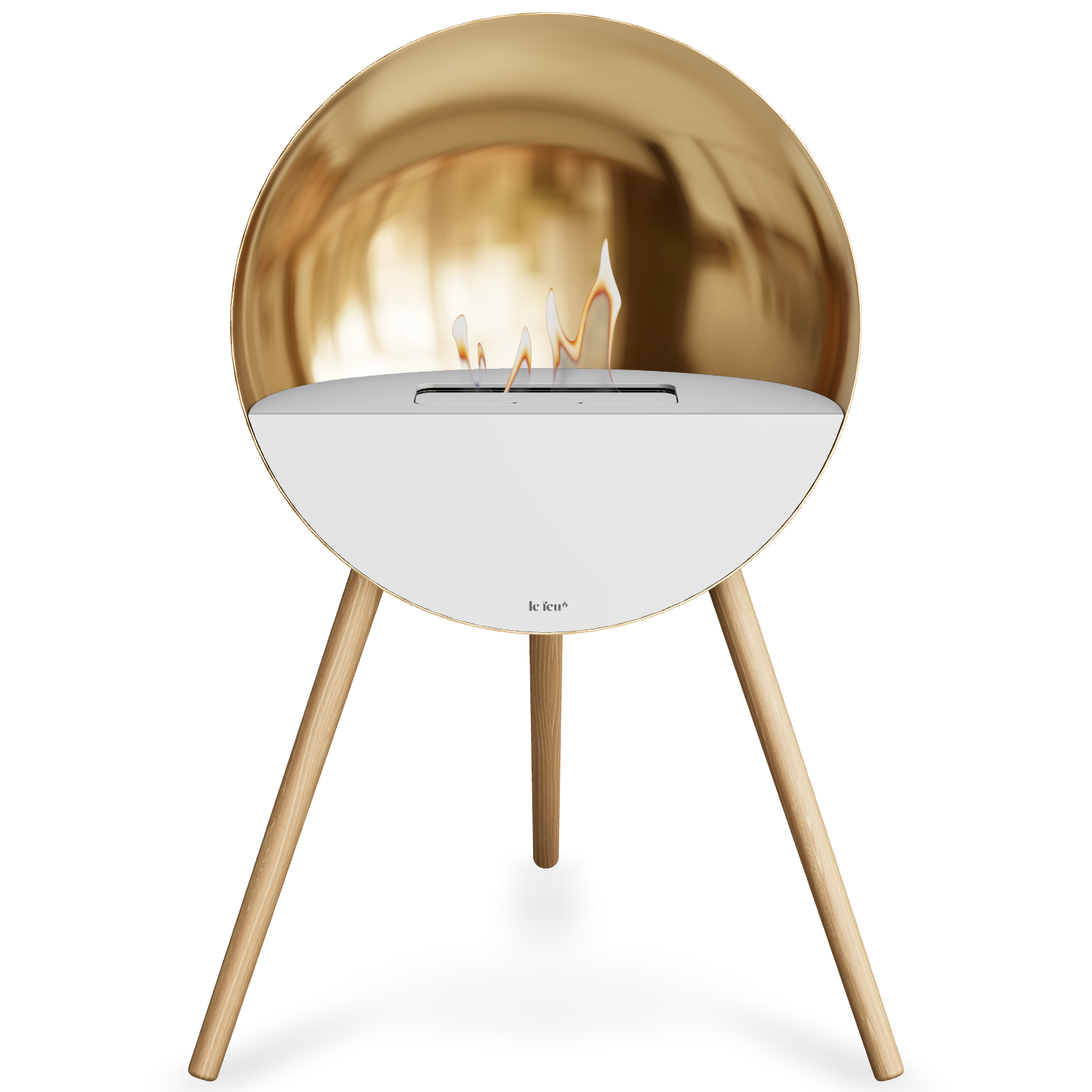 Eye Chromed Rose Gold Bio Fireplace