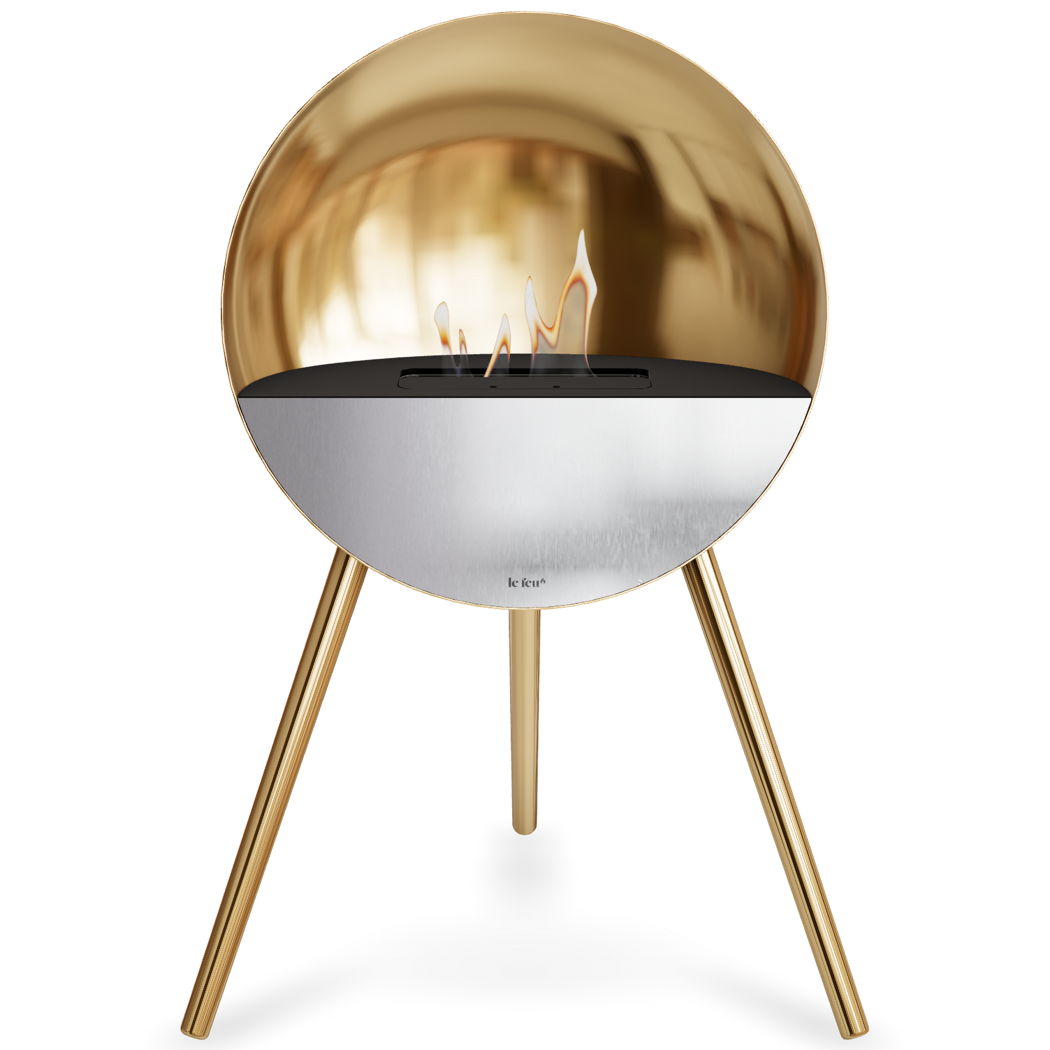 Eye Chromed Rose Gold Bio Fireplace