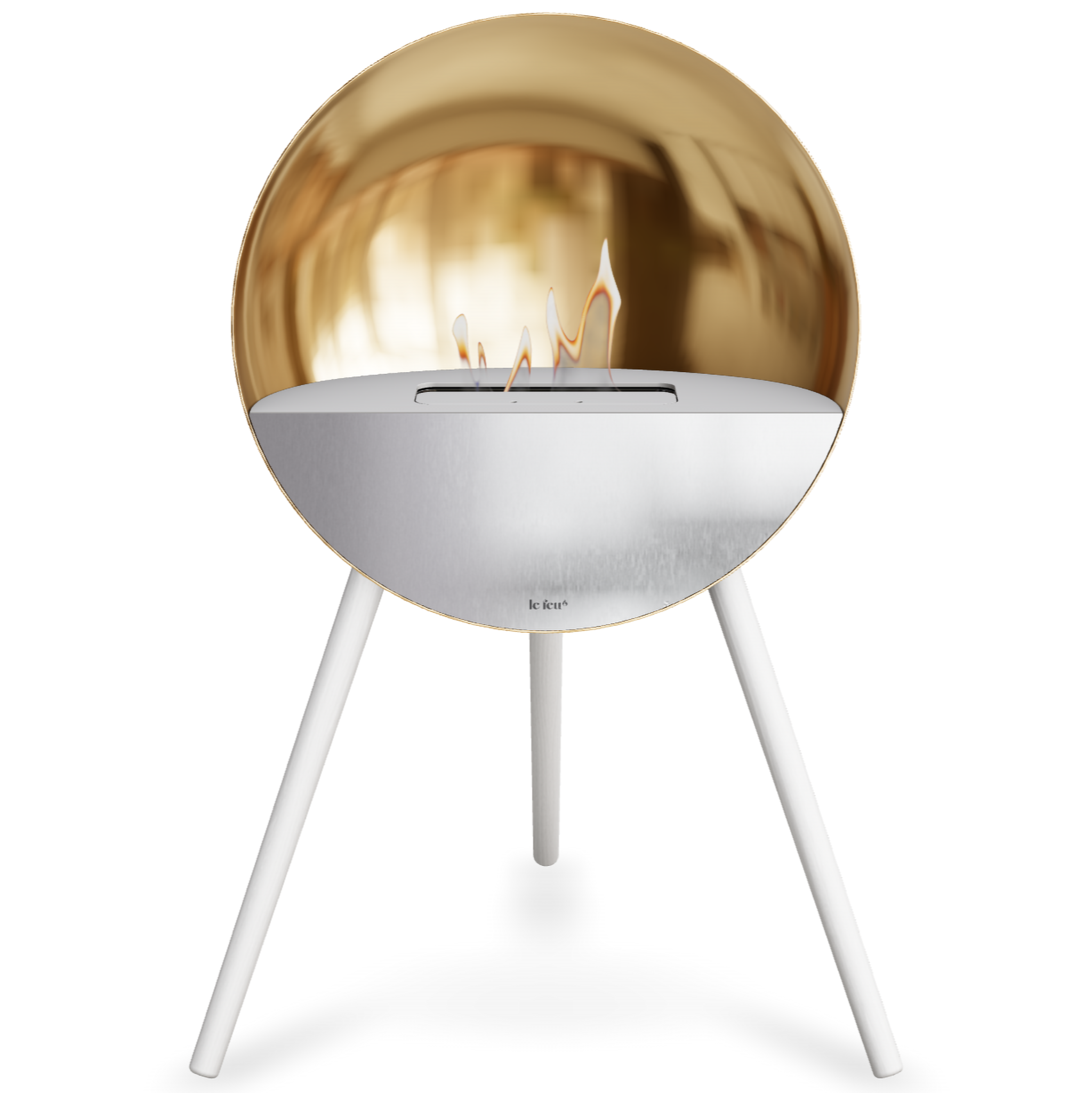 Eye Chromed Rose Gold Bio Fireplace