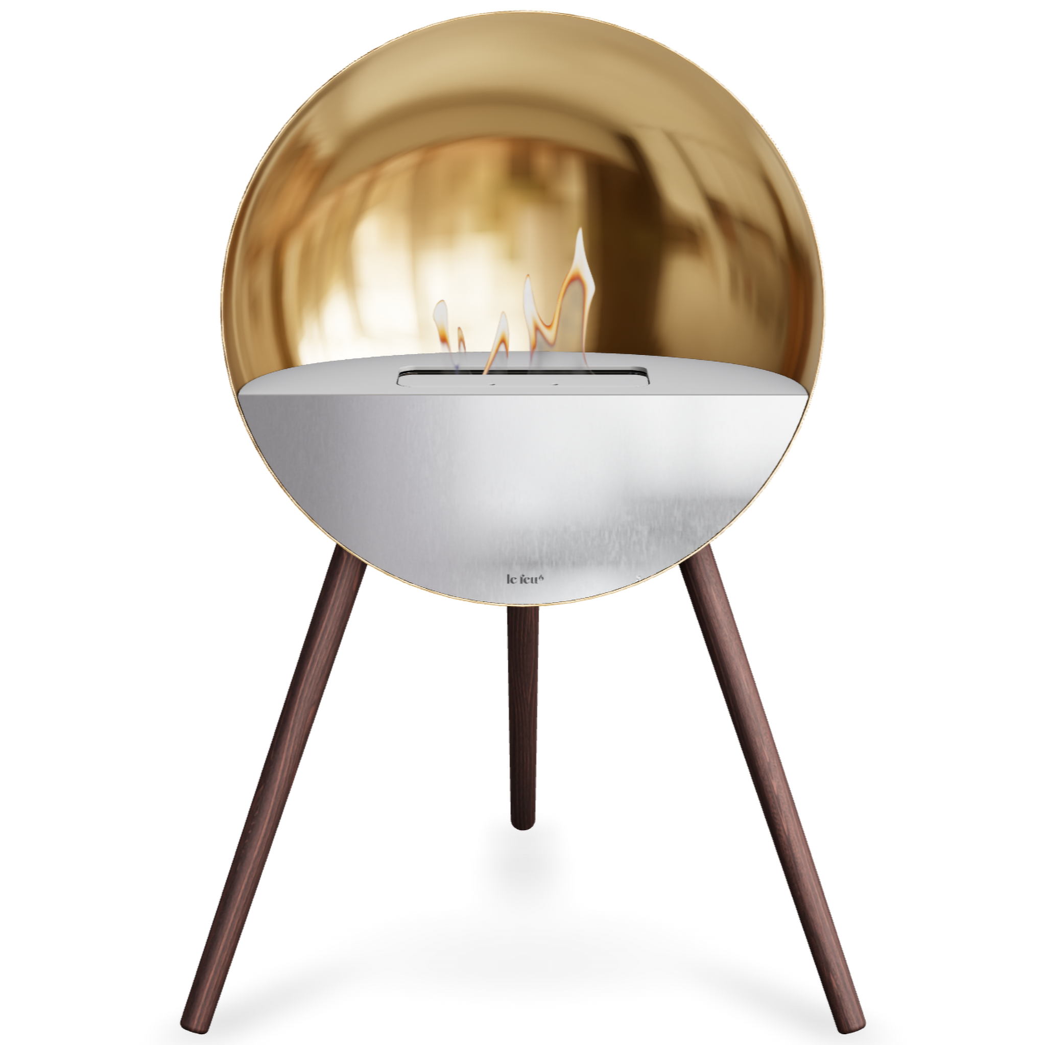 Eye Chromed Rose Gold Bio Fireplace